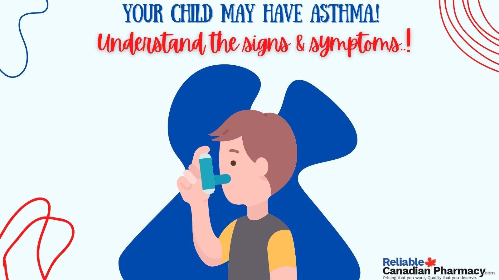 Asthma in kids, a kid with an inhaler