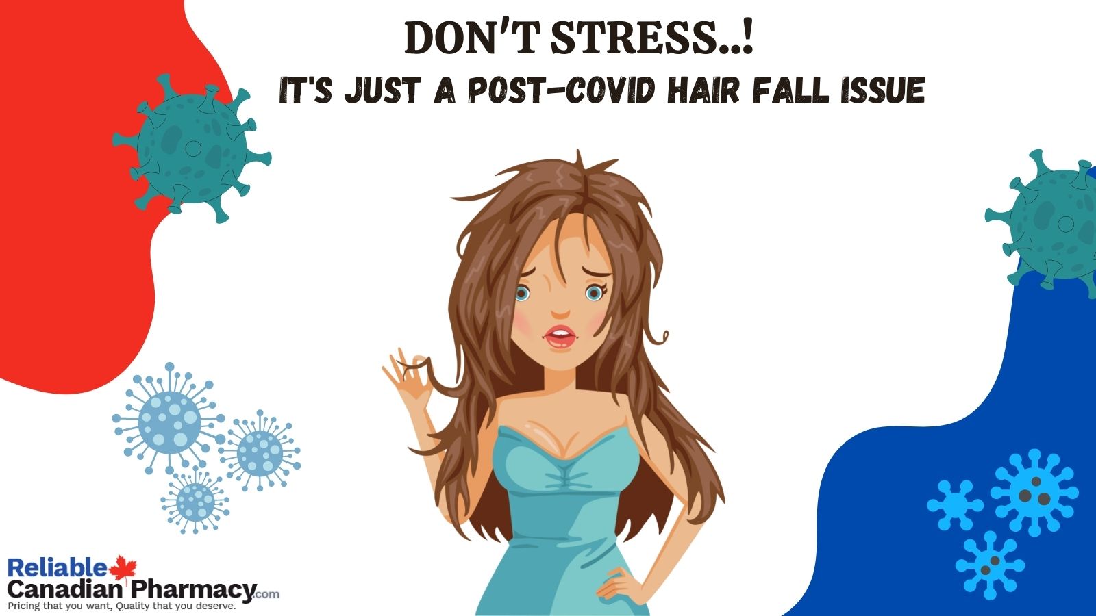 A girl stressed about Post Covid hair fall Issue