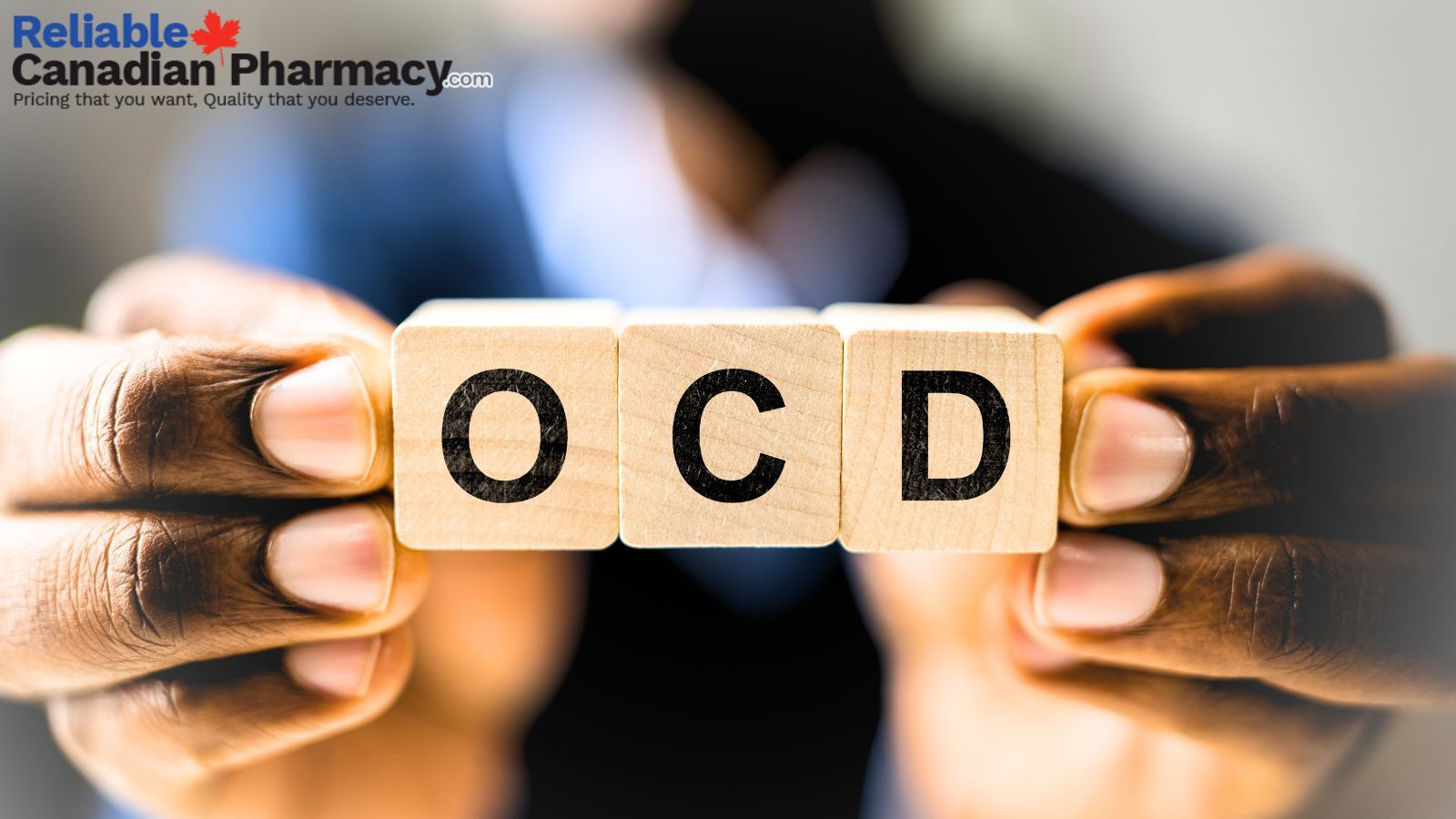 A man holding letters O,C and D representing obsessive-compulsive disorder