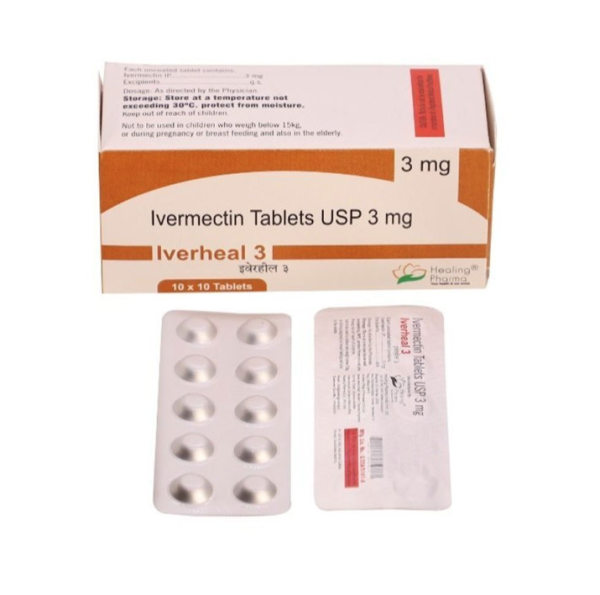 A box and 2 strips of Ivermectin tabs