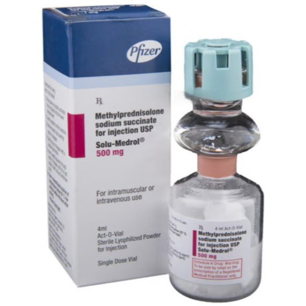 SoluMedrol 500mg Injection (4ml Vial) - (BRAND)