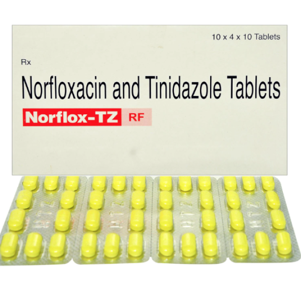 Norfloxacin (400mg) + Tinidazole (600mg) Generic Pill