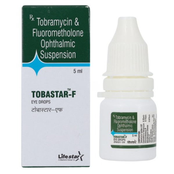 Tobramycin (0.3) + Fluorometholone (0.1) Percent Generic Eye Drops of 5ml