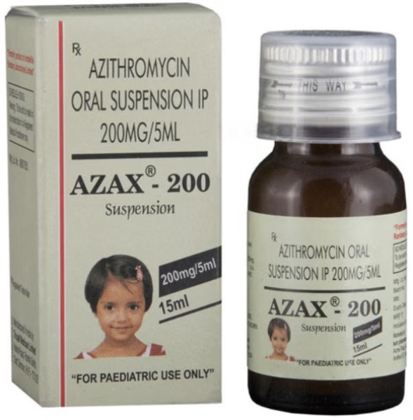 A bottle of Azithromycin (200mg/5ml) Suspensio
