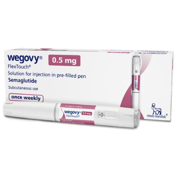 A pack and a flextouch pre-filled pen of Semaglutide (0.5mg) Injection