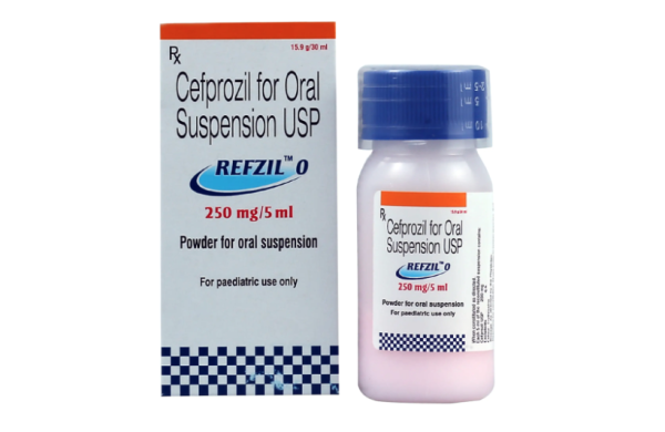 A 30ml bottle and a pack of Cefprozil Suspension