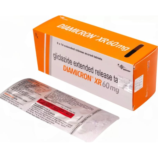 A box and a strip of Gliclazide Pills