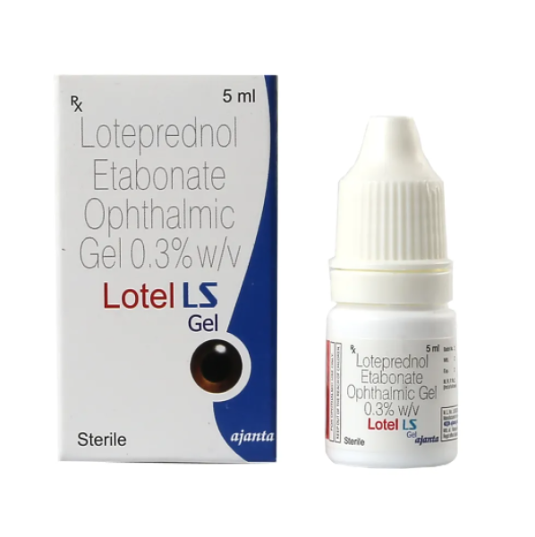 A box and a bottle of Generic Lotemax 0.3% Gel