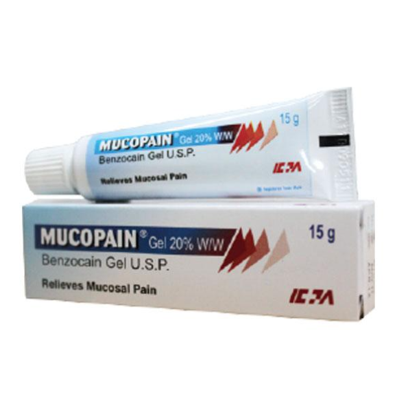 A pack and  a tube of Generic Anbesol (20%) Gel