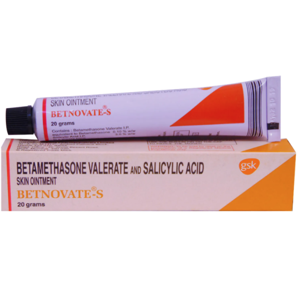 A tube and a pack of Generic Betamethasone (0.1%) + Salicylic Acid (3%) Ointment
