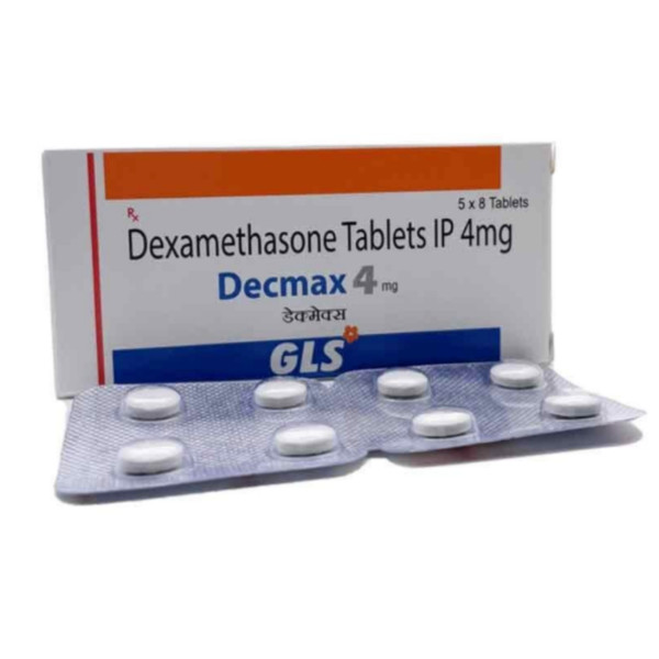 A box and a strip of Generic Dexamethasone (4mg) Tablet
