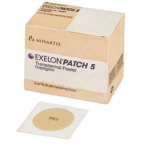 A box and a patch of Exelon (4.6mg) Patches