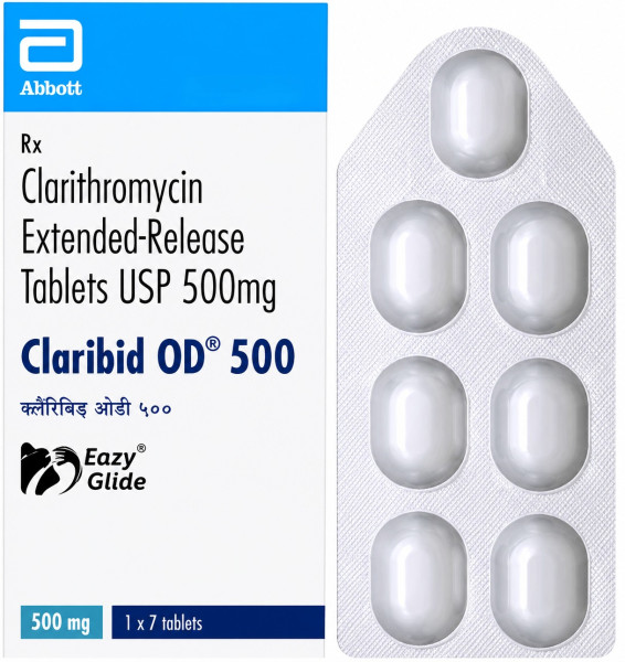 A pack and a strip of Generic Biaxin XL 500mg Tablet (Extended-Release)