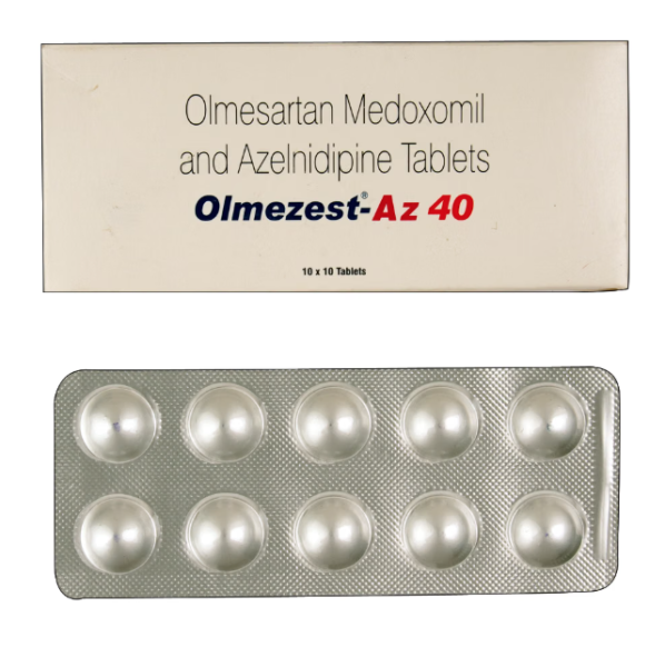 A box and a strip of Generic Azor (40/8mg) Tablet