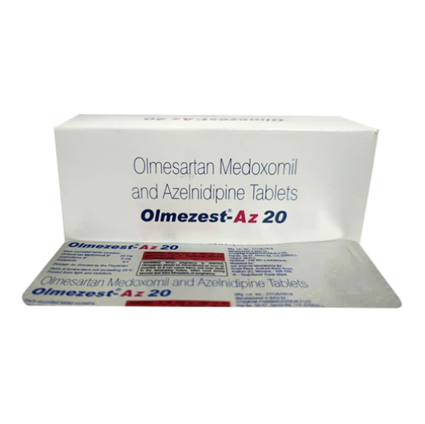 A box and a strip of Generic Azor 20mg/8mg Pill