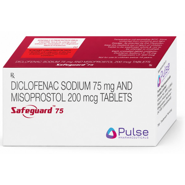 A box of Generic Arthrotec 75mg/200mcg Tablet