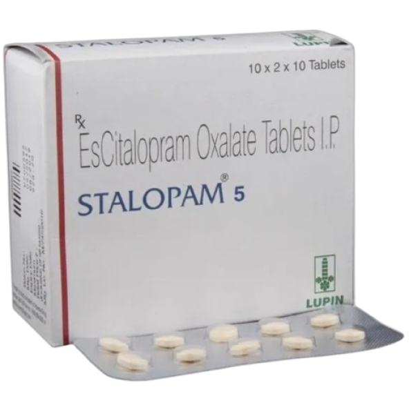 A box and a blisters of generic Lexapro 5mg Tablets