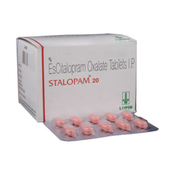 Box and a blister of generic Lexapro 20mg Tablets - Escitalopram Oxalate