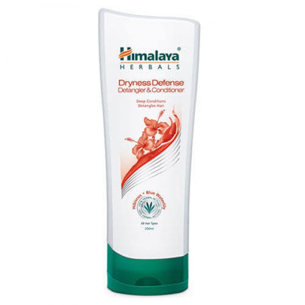 A bottle of Dryness Defense 200 ml Detangler & Conditioner Himalaya