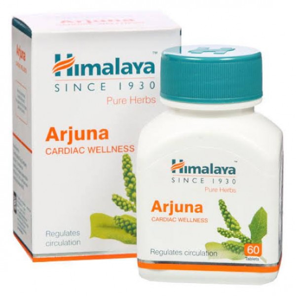 Box and a bottle of Himalaya Pure Herbs Cardiac Wellness Arjuna Pill