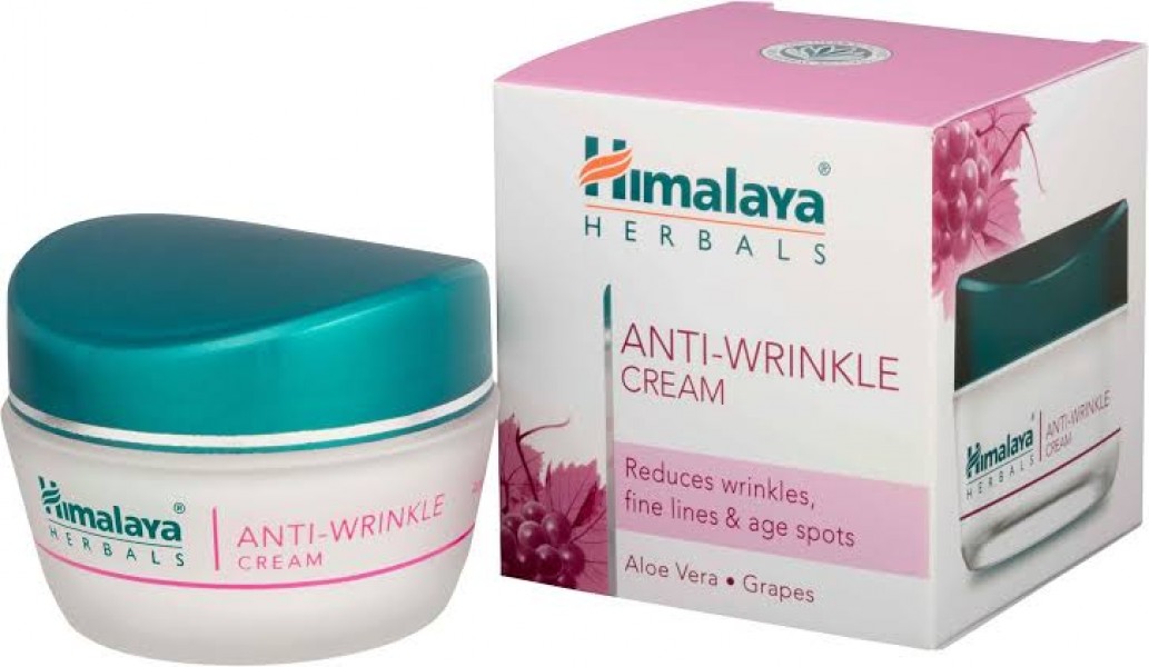 Box and a jar of Anti-Wrinkle 50 gm Cream Himalaya