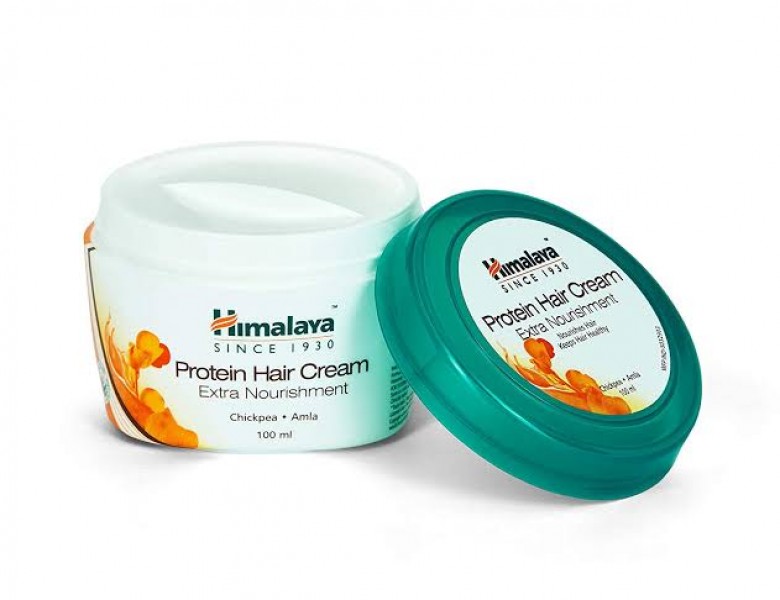 An open jar Protein Hair Cream 100 ml - Extra Nourishment Himalaya