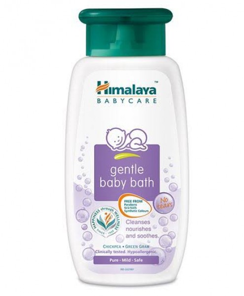 A bottle of Gentle Baby Bath 100 ml Himalaya