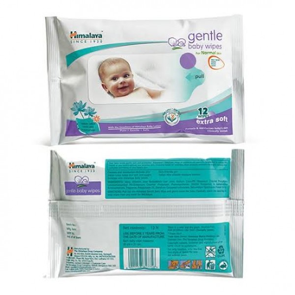 A pack of Gentle Extra Soft Baby - Normal skin Wipes Himalaya