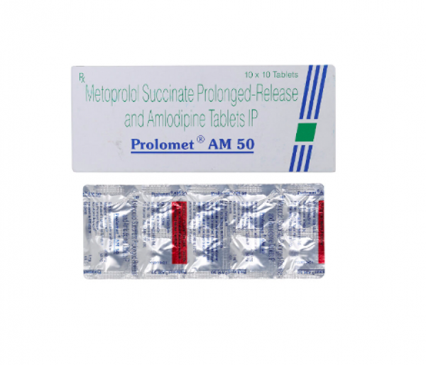 Amlodipine 5mg + Metoprolol Succinate 50mg Pill
