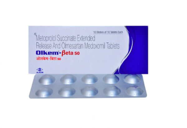Olmesartan Medoxomil 20mg + Metoprolol Succinate 50mg Pill