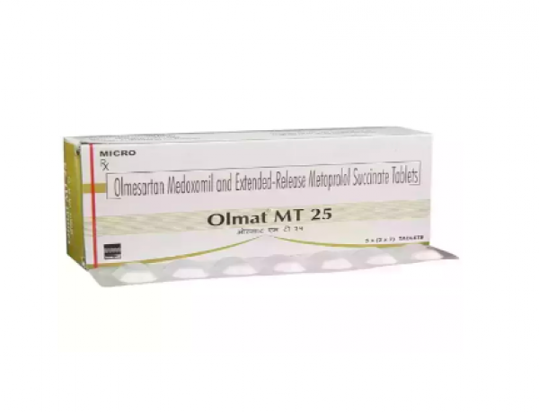 Olmesartan Medoxomil 20mg + Metoprolol Succinate 25mg Pill