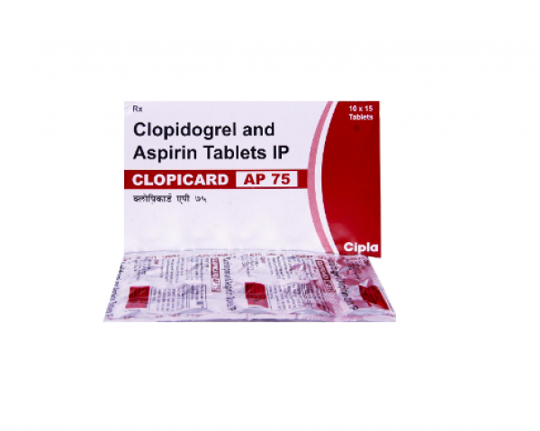 Aspirin 75mg + Clopidogrel 75mg Pill