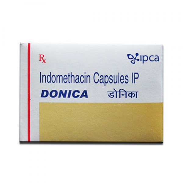 A box pack of Indocin Generic 25 mg Capsule - Indomethacin
