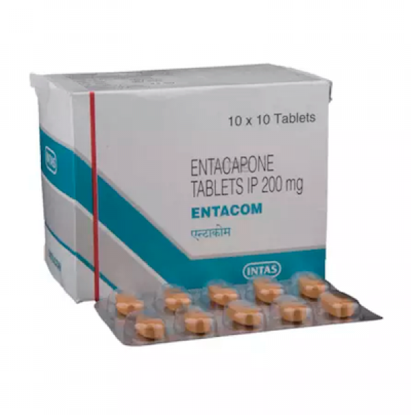 Box pack and a strip of Comtan Generic 200mg Pill - Entacapone