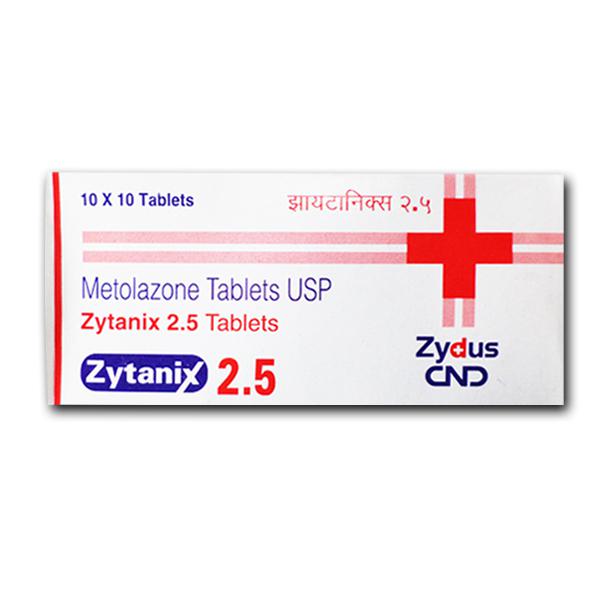 Box pack of Zaroxolyn Generic 2.5 mg Pill - Metolazone