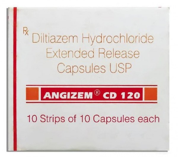 Box pack of Cardizem Generic 120 mg Capsule - Diltiazem