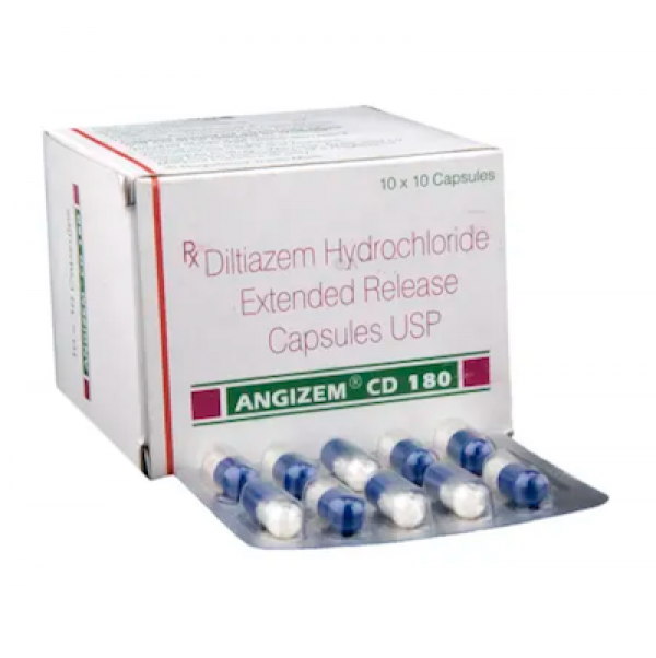 A box and a strip of Cardizem Generic 180 mg Pill - Diltiazem