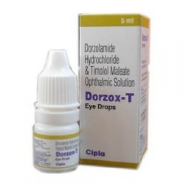 A box and a bottle of generic Dorzolamide  (2%) + Timolol (0.5%) Eye Drop