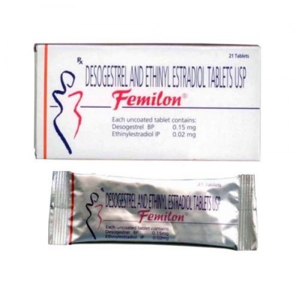 A box of generic Ethinyl Estradiol (0.02mg) and Desogestrel (0.15)mg Pill