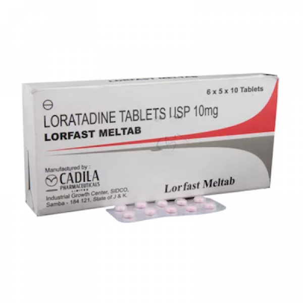 Box and a strip of generic Loratadine 10mg Pill