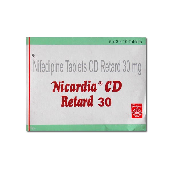 A box of Procardia Generic 30 mg Pill - Nifedipine