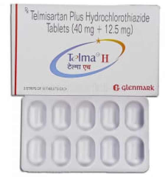 A box and a strip of Micardis HCT Generic 40mg/12.5mg Pill - Telmisartan / Hydrochlorothiazide