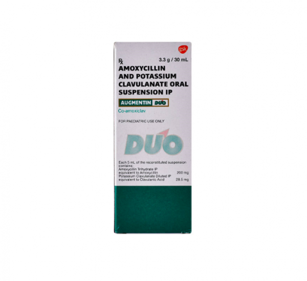 Augmentin Duo 200mg/28.5mg Oral Suspension 30ml Bottle (BRAND)