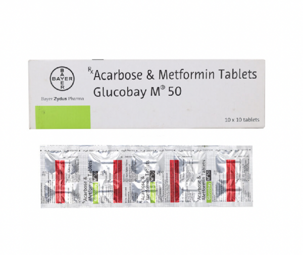 Glucobay M50 50mg/500mg Pill