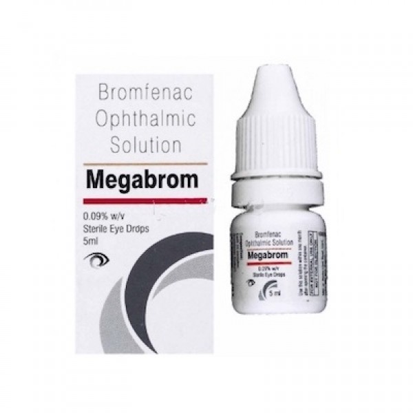 Box and a bottle of Xibrom Generic 0.09 % Eye Drops 5ml - Bromfenac