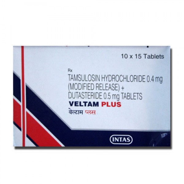 A box of generic Tamsulosin (0.4mg) & Dutasteride (0.5mg) Pills
