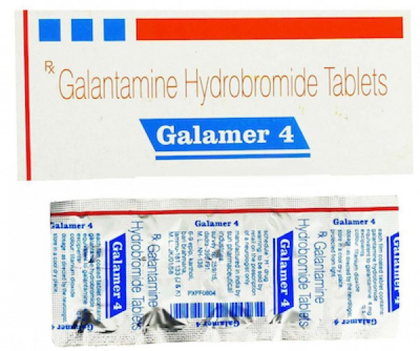 Box and a strip of Razadyne Generic 4mg Pill - Galantamine
