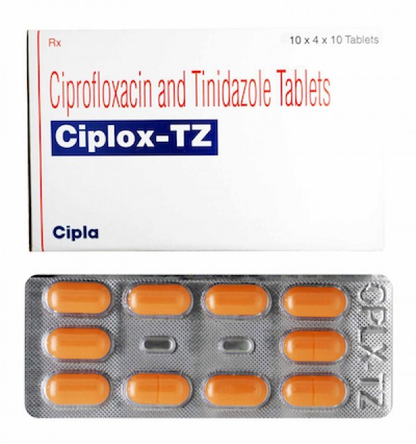 A box pack and a blister of Dycip TZ Generic 500 mg + 600 mg Pill