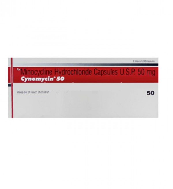 A box of Minocin Generic 50mg Capsule - Minocycline HCL