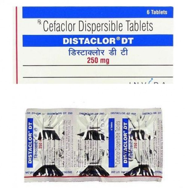 Box and a blister of Ceclor Generic 250mg Pill - Cefaclor